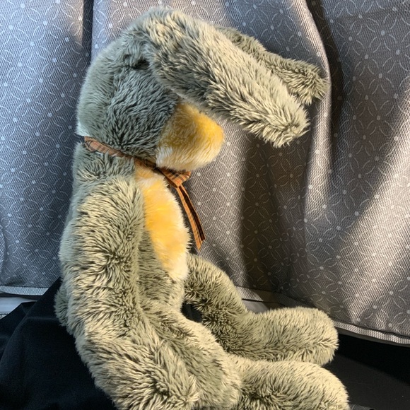 Vintage Russ Berrie HAMILTON Bunny Rabbit Plush Posable Ears Plaid bow 18” - Picture 2 of 6